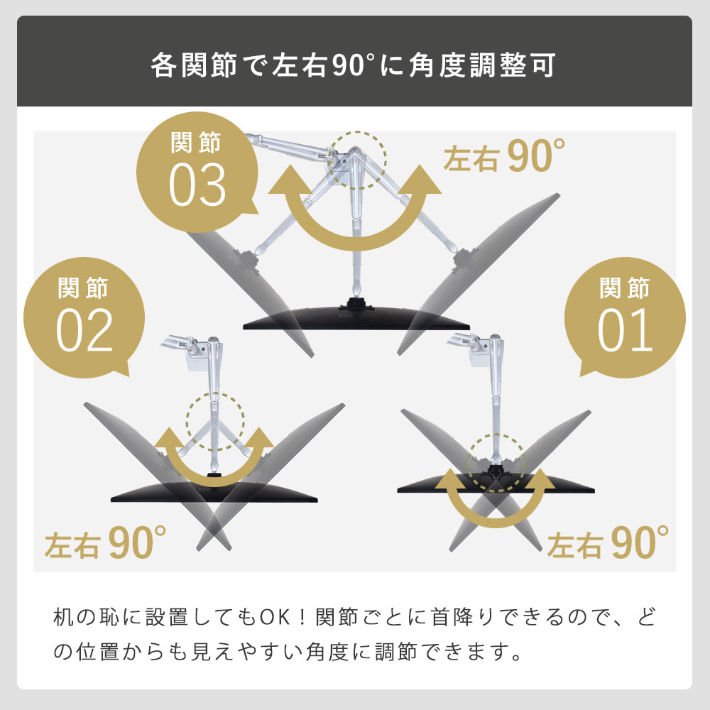 快適ワークのモニターアーム HL122