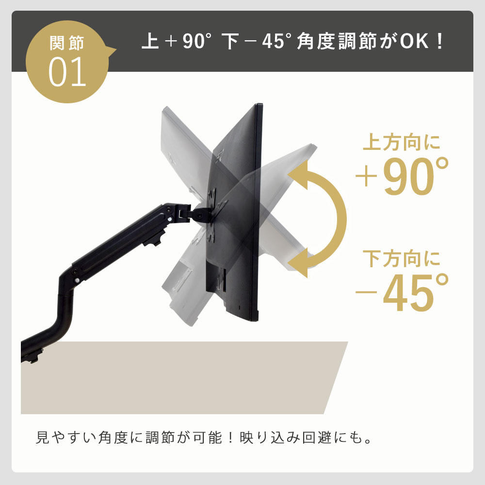 快適ワークのモニターアーム MS112