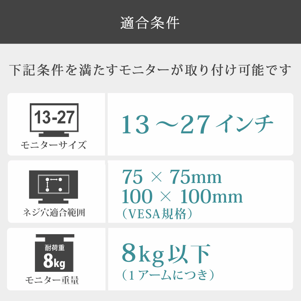 快適ワークのモニターアーム NA322