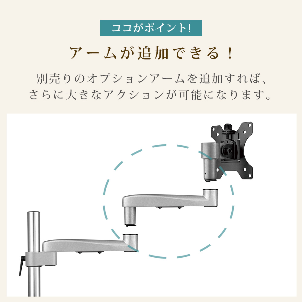 快適ワークのモニターアーム NA511