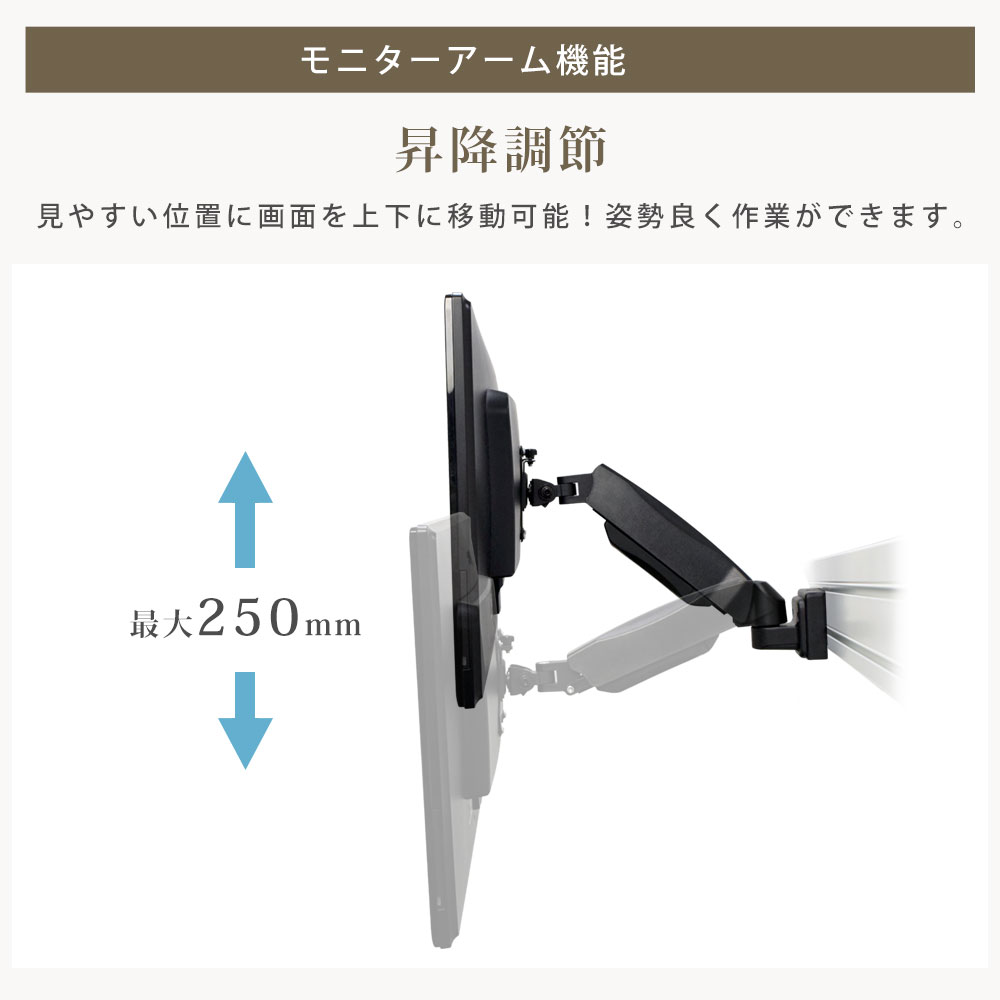 快適ワークのパネルハンガー PH100 ベース+モニターアームセット 幅770mm